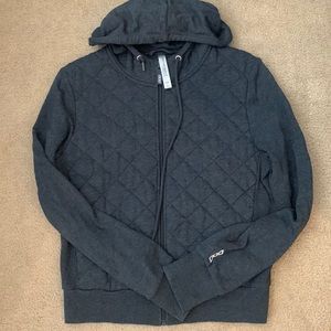 Lorna Jane Gray quilted hooded jacket